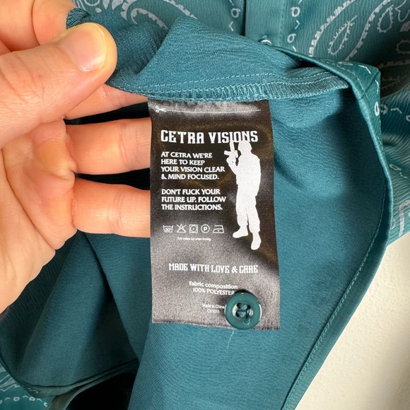 Marino Morwood Cetra Visions 3M Bandana Button Up Shirt - Picture 5 of 5